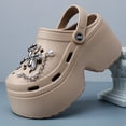 thumbnail image 3 of Fldy Sabots à Plateforme pour Femmes, Sabot à Plateforme Haute Classique pour Jardin Extérieur Plage, Chaussures Champagne 35/36, 3 of 5