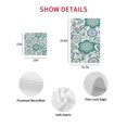 thumbnail image 7 of Teal Paisley Pattern Kitchen Dish Towels for Drying Dishes Set of 2, Boho Ethnic Floral Traditional Waffle Weave Microfiber Hand Tea Bathroom Towels Quick Dry & Absorbent Towel 15.7x23.6, 7 of 7