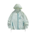 thumbnail image 4 of WTOBBY Women's UPF 50+ Sun Protection Jacket Lightweight Windproof Rain Coat Long Sleeve Hooded Water Resistant Outerwear for Hiking Travel Outdoor Activities,Mint Green L, 4 of 4