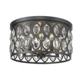 thumbnail image 5 of 6010F18HB-Z-Lite-Dealey - 5 Light Flush Mount-9.75 Inches Tall and 18 Inches Wide-Heirloom Brass Finish, 5 of 7