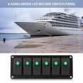 thumbnail image 4 of Greensen 12-24V 6 Gang Rocker Switch Panel for Car RV Boat Yacht Marine,Rocker Switch, 6 Gang LED Switch Panel, 4 of 7