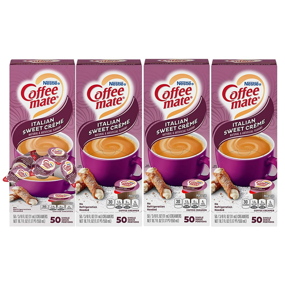 Coffee Mate Italian Sweet Creme Coffee Creamer Singles, Gluten Free