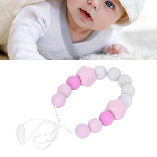 Collar masticable para bebé collar de dentición de color brillante portátil suave para bebé para el hogar ANGGREK Otros