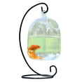 thumbnail image 1 of Desk Hanging Fish Tank Bowl with Stand, Small Table Top Glass Fish Bowl Mini Aquarium for Betta Fish Home Decor, 1 of 3