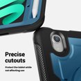 thumbnail image 4 of XYX Case for iPad Mini 7 A17 Pro 2024/Mini 6 2021 8.3 Inch 7th/6th Gen with Rotating Stand, Shoulder Strap, 2in1 Shockproof Cover, Navy Blue, 4 of 7