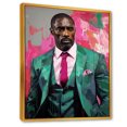 thumbnail image 2 of Designart "Emerald Portrait Of Elba" Pop Art Floater Framed Wall Decor, 2 of 5