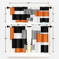 thumbnail image 6 of Orange Kitchen Curtains Black Grey Window Curtains Valance and Tier Set of 3, White Modern Rod Pocket Short Tier Curtain, Abstract Art Small Cafe Curtains for Kitchen Decor 52" x 24", 6 of 6