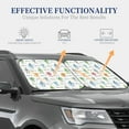 thumbnail image 4 of Windshield Sun Shade, Colorful Robot Foldable Car Sun Shade Windshield For Front, 2 Pieces, 4 of 4