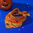 thumbnail image 5 of Halloween Dog Bandanas 2 Pack Orange Dog Bandanas Pumpkin Pet Scarf Holiday Pet Bandana for Small Medium Large Dogs Cats Pets Bibs Kerchief, 5 of 6
