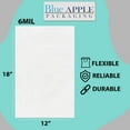thumbnail image 2 of 6Mil Clear Flat Open Top Poly Bags LDPE Packaging - 12"X18" & (100 Bags), 2 of 7