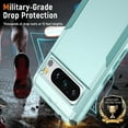 thumbnail image 4 of KOMI for Google Pixel 8 Pro Case, Dual Layer Shockproof Rugged Pixel 8 Pro Case [15FT Military][Heavy Duty Protection] Google Pixel 8 Pro Phone Case [Raised Edges Protect Camera & Screen] (Teal), 4 of 5