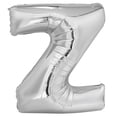 thumbnail image 2 of Foil Big Letter Balloon, Z, 34 in, Silver, 1ct, 2 of 4