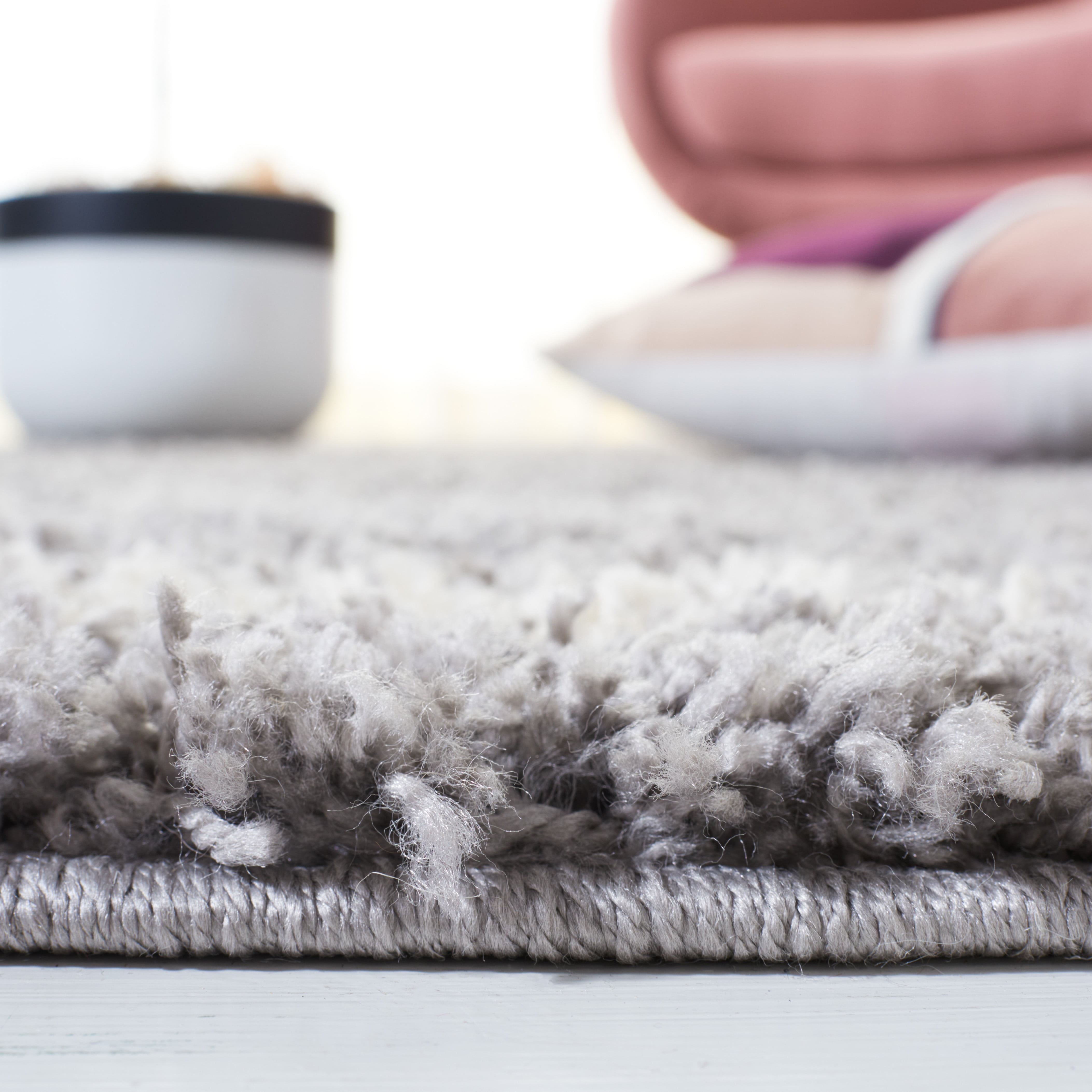 SAFAVIEH Venus Anuki Striped Shag Runner, 2'2" x 8', Grey/Ivory