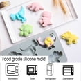 thumbnail image 2 of 2 moldes de gelatina de dinosaurio, moldes de jabón de dinosaurio para niños, moldes de silicona para decoración de pasteles de dinosaurio (rosa y gris), 2 of 7