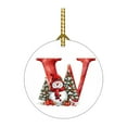 thumbnail image 5 of HomeDM 26 Letter Ornaments, Acrylic Hanging Alphabet Pendant for Xmas Wreaths, Letter W, Christmas Tree Party Home Decorations, 5 of 5