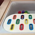 thumbnail image 4 of Bandeja sensorial Montessori para niños, juego de mesa, árbol de Navidad de madera, clasificador de colores de bellota, juguetes educativos de entrenamiento para educación temprana, 4 of 6