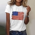 thumbnail image 2 of WUANDIXFA Summer Tops 250th Anniversary USA Shirt for Women 250th Anniversary Patriotic July 4th T-Shirt USA T-Shirt White,L, 2 of 5