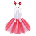 thumbnail image 2 of DPOIS Kids Girls Christmas Costume Dress Outfit Cartoon Elk Mesh Tutu Skirt, 2 of 7