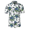 thumbnail image 1 of Camisa de playa hawaiana de botones de manga corta con estampado floral para hombres INSPIRE CHIC 46 Coco Blanco, 1 of 6