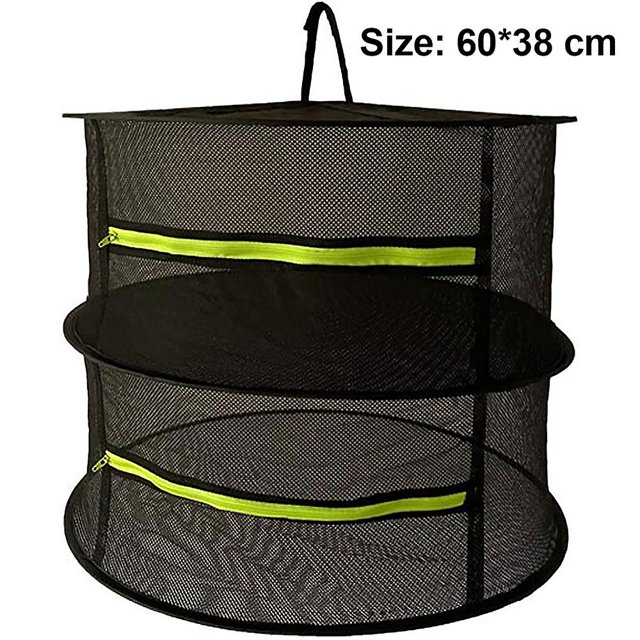Estante de secado de hierbas Oso de Fresa Red colgante de malla 60 cm Negro
