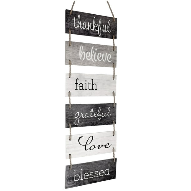 Large Hanging Wall Sign Rustic Wooden Decor Blessed Theme 11 75 X 32 Egp Hd 0136 Com - How To Hang Wooden Signs On Wall