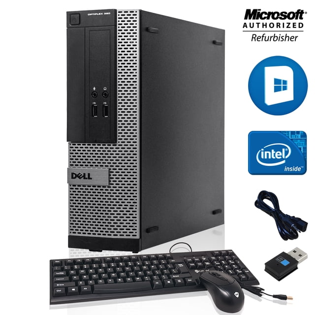 Dell Optiplex 390 SFF Desktop Computer Intel Quad Core i5 2nd Gen upto 3.4GHz 8GB DDR3 RAM 128GB SSD Windows 10 Home HDMI WiFi Refurbished(2011 Model)