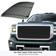 thumbnail image 2 of APS Compatible with GMC Sierra 2500 3500 2015-2019 Main Upper Stainless Steel SS Black Billet Front Grill Grille Insert G86325H, 2 of 7