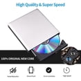 thumbnail image 2 of Lecteur DVD Externe 3D, USB 2.0 Lecteur DVD Slim Optique pour MacBook OS Windows, 2 of 5