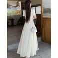 thumbnail image 3 of Maxi Dress with Puff Sleeves and Square Neckline (S, white), 3 of 4