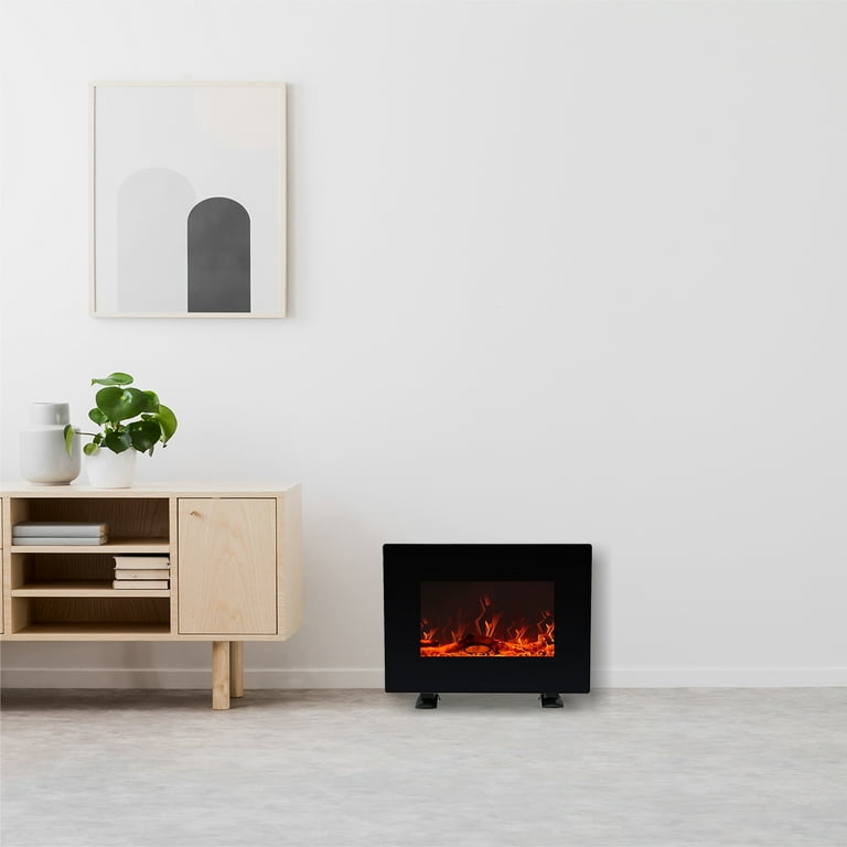 FLAMEu0026SHADE Small Wall Mounted or Freestanding Electric Fireplace Heater  with Remote, 22 inch - Walmart.com