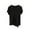 Black, variant on Plus Size Tops for Women under $5 Solid Color Short Sleeved Round Neck Not Irregular Loose T-shirt Black 2XL