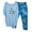 Blue #12, variant on Linen Set for Women, Women Summer Outfits Women's Capri Pajama Sets Plus Size Sleepwear Top with Capri Pants 2 Piece Sleep Set
