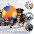 thumbnail image 3 of Calming Jumbo Ball for Dogs Herding Ball for Dogs Jumbo Inflatable Dog Toy Double-Layer Durable Tear Resistant Inflatable Big Ball with Cover Pump for Dogs Play & Exercise (L 55cm/21.7in), 3 of 6