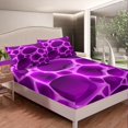 thumbnail image 4 of Marble Magma Twin Sheet Set Modern Geometric Sheets, Purple Bed Set Fire Flame Bed Sheets Set, Aesthetic Artwork Fitted Sheet Ultra Soft 3-Piece, 4 of 6