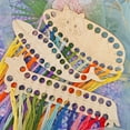 thumbnail image 4 of Kilisky Embroidery Thread Organizer Board Portable Cute Animal Shape Wooden Cross Stitch Floss Holder for Needlework Raccoon, 4 of 21