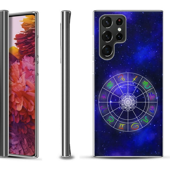 Slim-Fit Fashion Gel Phone Case for Samsung Galaxy S22 Ultra 5G, by OneToughShield ® - Zodiac / Horoscope