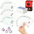 thumbnail image 5 of BESTSKY Family Party Card Mahjong Game Set Silent Soft Tiles for Home Travel Team Building Tabletop Entertainment, 5 of 7