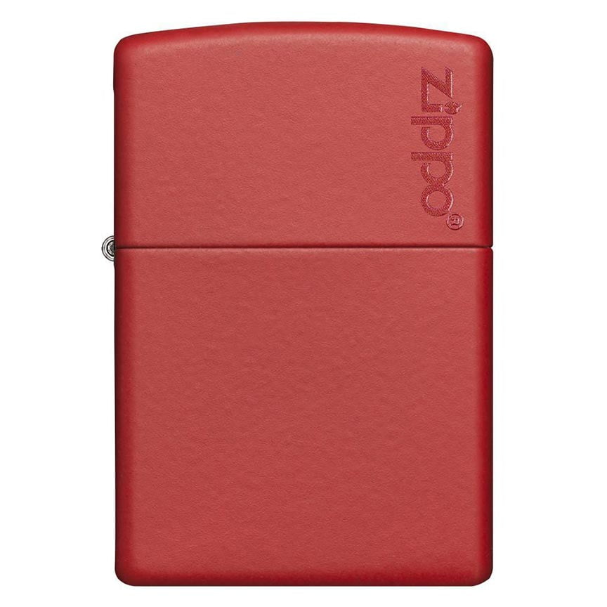 Zippo Logo Red Matte Pocket Lighter