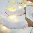 thumbnail image 2 of 5 Pack Baby Girl Knee High Socks Toddler Dress Socks Baby Bow Stocking Cotton Infant Socks, 2 of 7