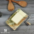 thumbnail image 2 of Radicaln Green Marble Cheese Slicer 8" – Elegant Stone Cheese Cutter for Parmesan, Cheddar & Mozzarella – Charcuterie Board Butter Cutter Kitchen Accessory, 2 of 6