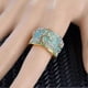 thumbnail image 2 of Flower Tree Rings Gold Pink Opal Green Enamel Wide Ring for Woman Party Crystal Vintage Jewelry, 2 of 4