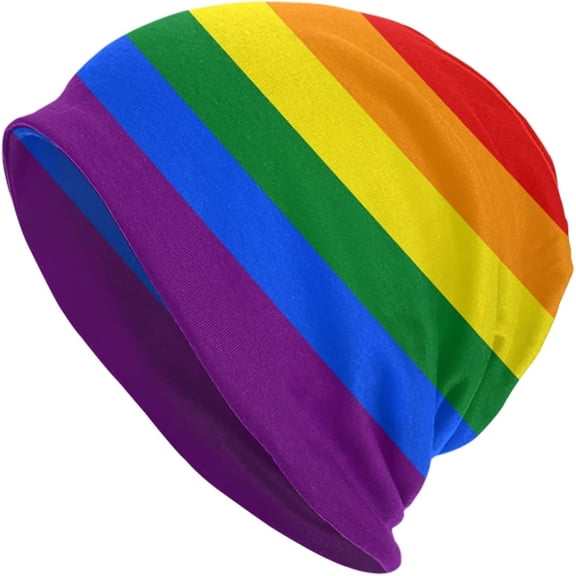 Pride Beanie Chemo Hat Cancer Headwear Knitted Hats Baggy Slouchy Scarf Cap for Adults Women Men