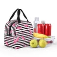 thumbnail image 4 of Yiaed Flamingos Print Insulated Lunch Bag Reusable Cute Tote Lunch Box, Leakproof Cooler Lunch Bags for Work Office Travel School Picnic, 4 of 5