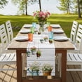 thumbnail image 4 of Table Runners 72 Inches Long Dress Scarves, Spring Daisy Farmhouse Kitchen/Dining Table Runner, Coffee Tablerunners, Country Botanical Floral Wooden Grain 18x72 Inch, 4 of 9