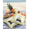 thumbnail image 3 of Pack of 2 Outdoor Pillow Covers, Farm Lemon Truck Fruit Yellow White Lattice Waterproof Square Throw Pillowcase Cushion Decorative Pillow Covers for Couch Patio Tent, 18x18 in, 3 of 6