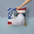 thumbnail image 2 of Carolines Treasures BB9672PW1414 Borzoi Patriotic Fabric Decorative Pillow, 2 of 4