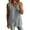 Gray, variant on Linen Cotton Blouses For Women Summer V Neck Sleeveless Decorative Trim Casual Relaxed Boutique Workday Street Style Vacation Weekend Look Friendly