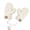 White, variant on Gloves Mittens, Cold Weather Gloves 3D Cute Bear Double Layer Winter Gloves Female Mittens Braided Rope Thick Thermal Plush Mittens Womens Warm Fingerless Gloves, Gloves White One Size