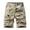 Khaki*1, variant on Eryao Mens Outdoor Work Cargo Shorts Elastic Waist Drawstring Shorts Knee Length Lightweight Short Pants with Pockets,Army Green,38