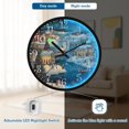thumbnail image 5 of Voice Activated Clock with Glow Light 12 Inch Large Silent Wall Clock Battery Operated for Home Decor Whimsical Christmas Scene, 5 of 8